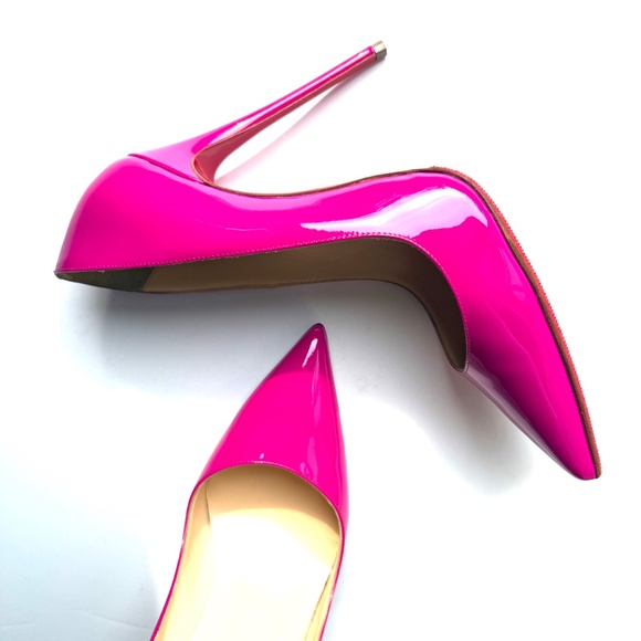 Christian Louboutin So Kate 120mm Indian Rose Pink Patent Leather Pumps 38 - Picture 3 of 11